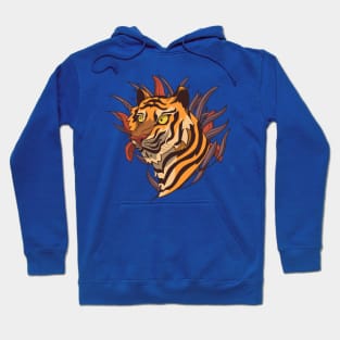 Hand drawn tiger head Hoodie